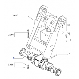 s76072941 Assale Anteriore per Fiat-Hitachi W130 (76072941)