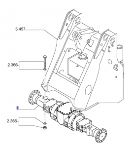 s76072941 Assale Anteriore per Fiat-Hitachi W130 (76072941)