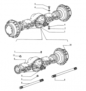 s76032553 Assale Anteriore per Fiat Allis FR130 (76032553)